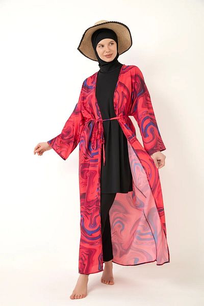 medipek Lycra Pareo Full Covered Hijab Swimsuit