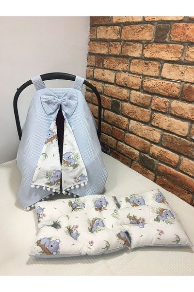 BUSEBABYHOME Blue Stroller Cover and Stroller Cushion Set of 2
