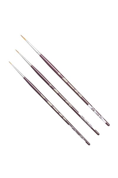 Pebeo 123 Series Watercolor Synthetic Round Tip Brush Set 3 Pieces No: 2-0-000