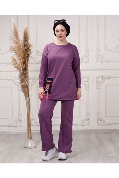 CNG MODA Women's Apricot Flare Leg Tracksuit Set