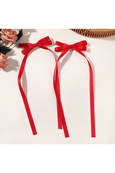 LO ADORO 2 Adet İnce Fiyonk Saten Toka  Klips Toka