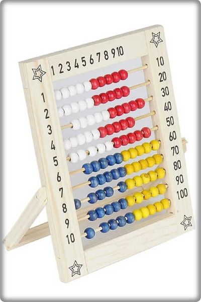 TAN EXPRESS Stars Wooden Mishap Abacus Number Bead 16x20.5 Cm