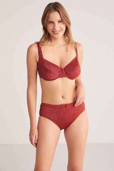 Kom High Waist and Recovery Glitter Capless Bikini Set