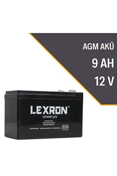 Lexron GrafenMarket 9 Amper 12 Volt Agm Akü - 9 Ah Akü