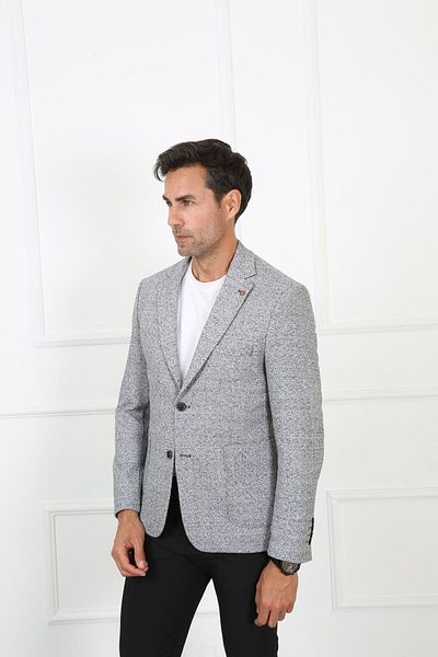ACTUAL Blazer Slim Fit Blazer Single Jacket 7137 R3 Gray