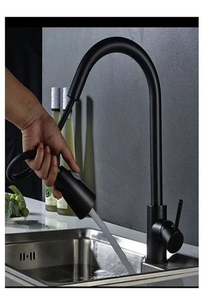 FLEKO BATARYA Spiral Black Sink Mixer
