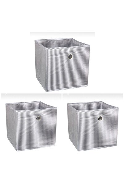 Bevadecoration Organizator cutie pentru rafturi 3 bucăți (GRI)