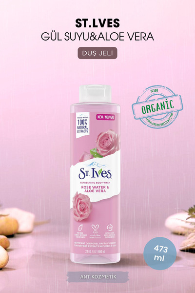 St. Ives Gül Suyu & Aloe Vera Vücut Şampuanı 473ml