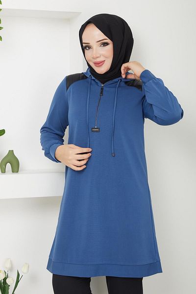 Doque Tunica de dama cu gluga sezoniera Hijab - 61022
