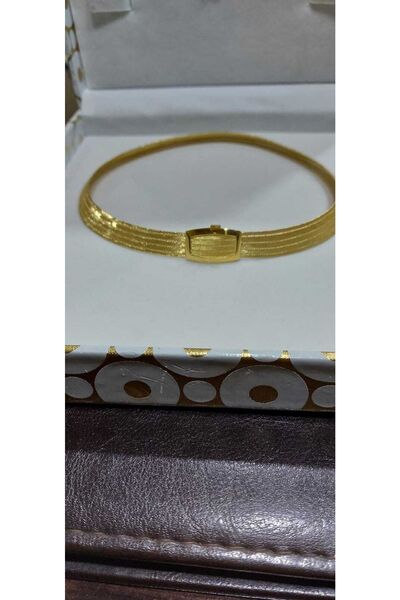 asaf kuyumculuk Trabzon Hasırıhasırı 5 Sıra Gümüş Altın Kaplama Gerdanlık