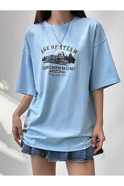 DAXİS Sportwear Company Women's Printed Oversized t-shirt
