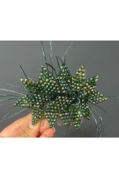 DesaAccessories Tamamen El Yapımı Kristal Taşlı Nişan, Gelin, Düğün, Saç Akse...