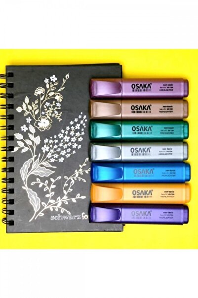 Osaka 7 Renk Karışık Set Metalik Fosforlu Kalem