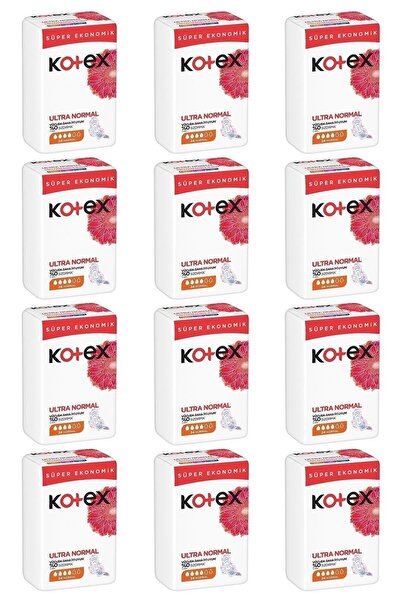 Kotex Ultra Hijyenik Ped Süper Ekonomik Normal 24'lü X 12 Adet (1 Koli)