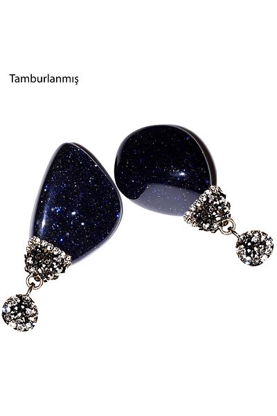 Tesbih Atölyesi Navy Blue Star Stone - Certified Zirconia Necklace