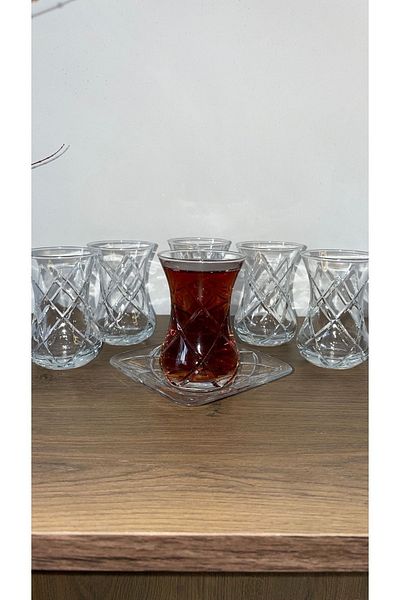 Paşabahçe طقم شاي بخصر رفيع بنمط بولو