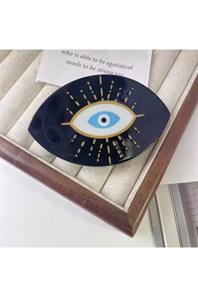 FAHA نموذج العين السوداء للرموش - مشبك شعر على شكل عظمة ومزلاج