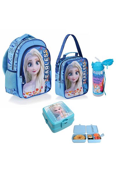 Frozen Elsa Premium Set of 4 - First School Nutrition and Water Bottle Bag