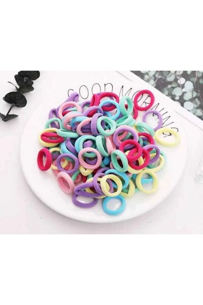 minikidsstore 100’lü Renkli Mini Bebek,çocuk Lastik Toka