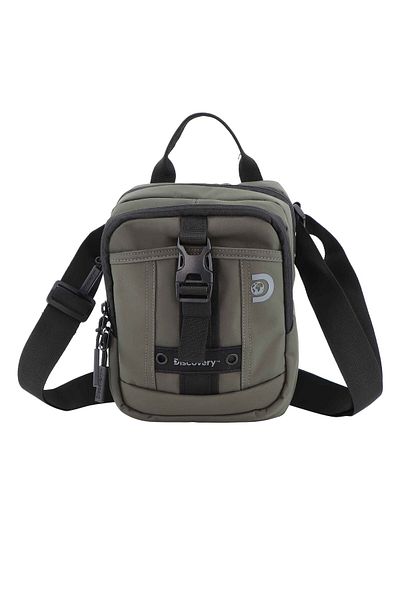Discovery SHIELD RPET Polyester Utility Bag Khaki, Zipper Compartment Casual Shoulder Bag