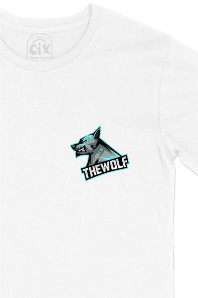 Cix Λευκό μπλουζάκι με στάμπα με σχέδιο Wolf Wolf Pocket
