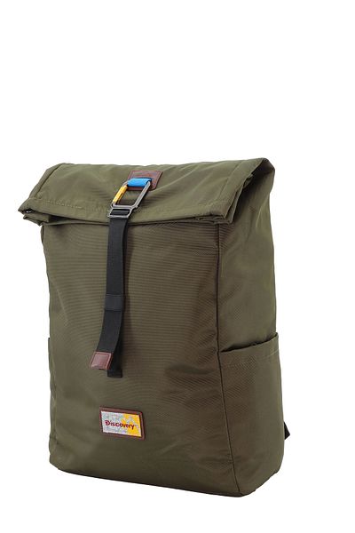 Discovery ICON Roll Top 15L Backpack Khaki, Durable Lightweight Multi Compartment Travel Bag