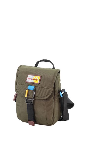 Discovery ICON Flap Over Utility Bag 2.8L Khaki, Zipper Compartment Casual Shoulder Bag For Men