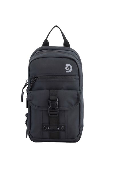 Discovery SHIELD RPET Polyester Sling Cross Bag Black, Durable Lightweight Tablet Protective Layer
