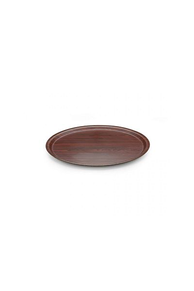 Tria 33 cm Kraft Round Plain Tray - 2 Pieces of Mahogany TFY33SMM