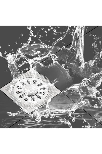 tozlupazar Banyo Duş Gider Süzgeci Gider Kapağı 2 Adet Saç Küvet Drenajı Duş Tahliye Kapağı 10x10Cm Yapışkanlı