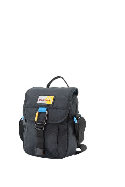 Discovery ICON Flap Over Utility Bag 2.8L Black, Zipper Compartment Casual Shoulder Bag For Men