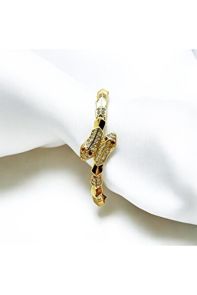 MELLS TAKI 14k Kuyum Model Blgr Yılan Model Bileklik 316l Paslanmaz Çelik