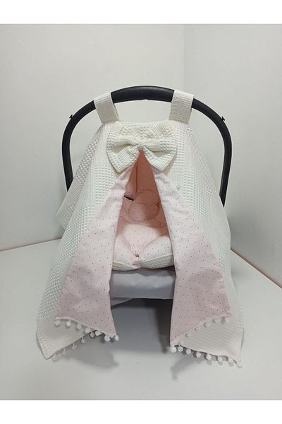 BUSEBABYHOME Cream Stroller Cover and Stroller Cushion Set of 2
