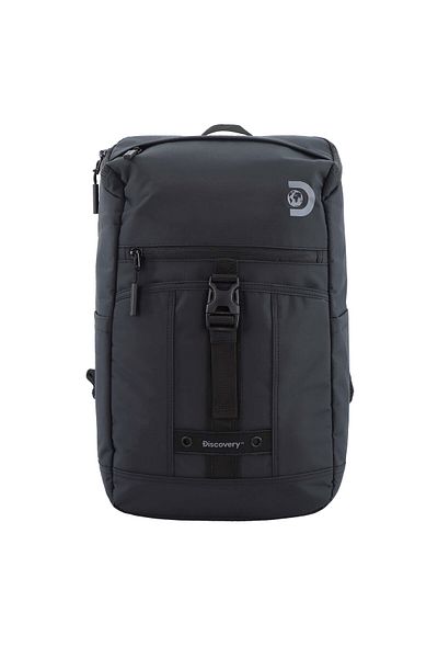 Discovery SHIELD RPET Polyester Top Zip Open Laptop Backpack Black with Tablet Compartment