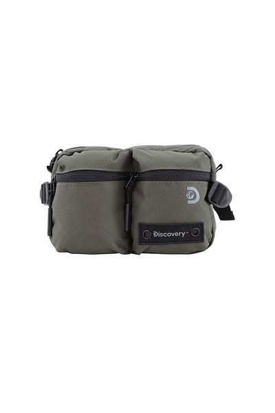 Discovery SHIELD RPET Polyester Waist Bag Khaki, Hip Bag With Adjustable Strap and RFID Pocket