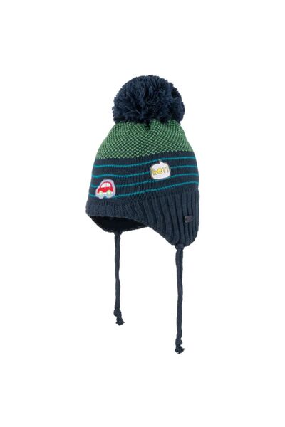 Kitti قبعة رجالية باللون الأزرق الداكن K2110-09 - 3-12 شهرًا مع أذنين