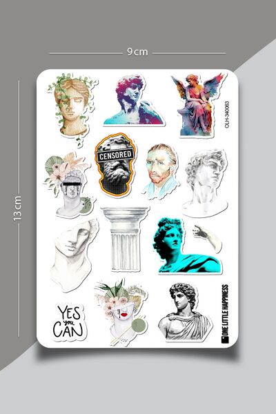 One Little Happiness Set de autocolante tematice Sculpture Art - Bullet Journ...