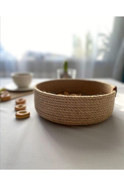Foksan Deri Wicker Basket / Basket / Wicker Tray / Organizer