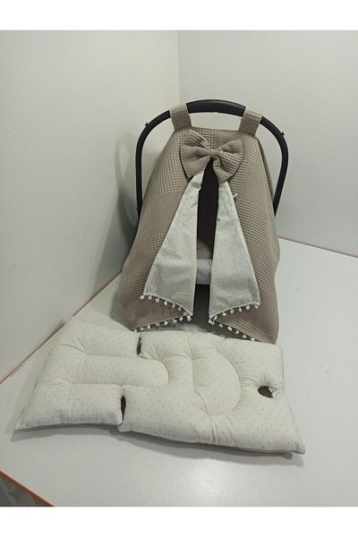 BUSEBABYHOME Brown Stroller Cover and Stroller Cushion Set of 2
