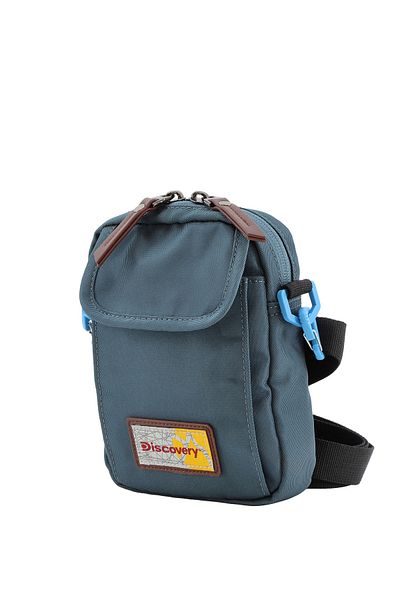 Discovery ICON Utility Bag Steel Blue Zipper, Compartment Casual Shoulder Bag For Men And Women