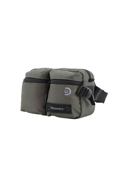Discovery SHIELD RPET Polyester Waist Bag Khaki, Hip Bag With Adjustable Strap and RFID Pocket