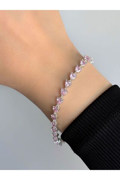 CLK AKSESUAR PEMBE KALP SU YOLU BİLEKLİK