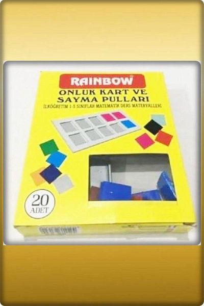 TAN EXPRESS Tens Card and Counting Stamps 1 Pcs.Plastic Card 20 Pcs.Plastic Stamps