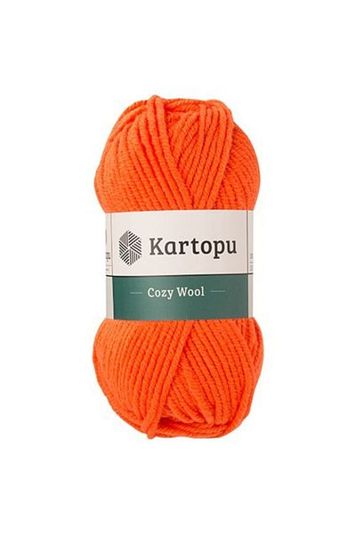 Kartopu Cozy Wool K1211 Pomegranate Flower 25% Wool Mixed Thick Rope