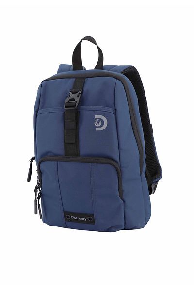 Discovery SHIELD RPET Polyester Urban Backpack Blue, Durable Water Resistant Causal Daypack