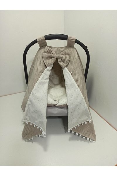 BUSEBABYHOME Brown Stroller Cover and Stroller Cushion Set of 2