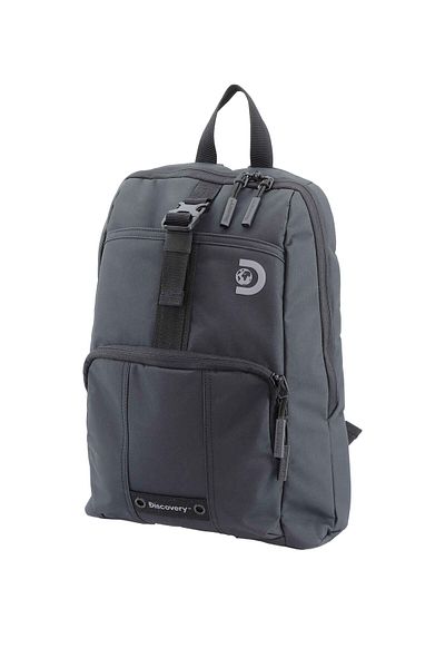 Discovery SHIELD RPET Polyester Urban Backpack Black, Durable Water Resistant Causal Daypack