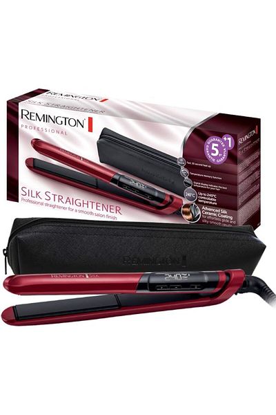 Remington مكواة فرد الشعر بلوحة سيراميك وبروتين الحرير S9600