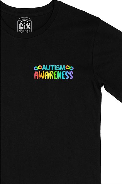 Cix Μαύρο T-Shirt Hippie Soul - Σχέδιο τσέπης αυτοκινήτου με στάμπα