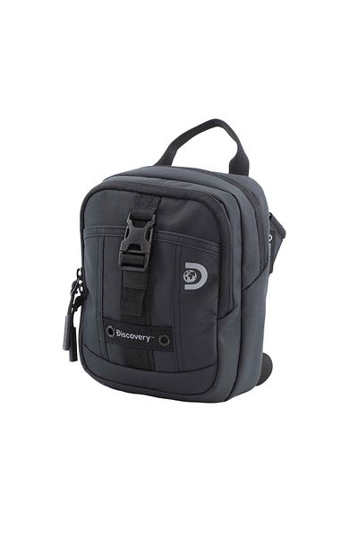 Discovery SHIELD RPET Polyester Utility Bag Black, Zipper Compartment Casual Shoulder Bag